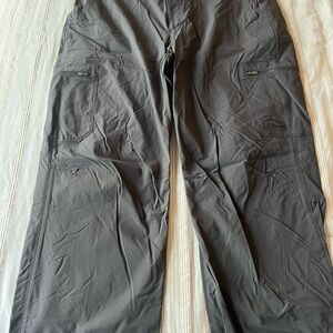 L.L. Bean Men's Charcoal Cargo Pants for hiking or workwear